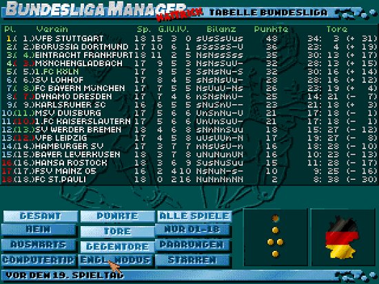 [Nostalgischer Screenshot vom Bundesligamanager Hattrick]