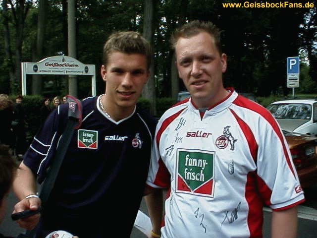 Alexander Freyer mit Lukas Podolski